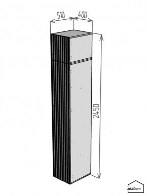 Шкаф с антресолью Linnea MHR-1A-4 2450х400х510 (ДВ-М 11.1.25) в Губахе - gubaha.mebel24.online | фото 2