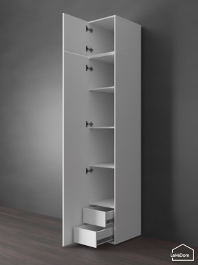 Шкаф с антресолью Linnea MHR-1POA-4 2450х400х510 (Белый-М 11.1.2) в Губахе - gubaha.mebel24.online | фото 5