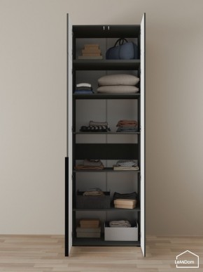 Шкаф с антресолью Linnea MHR-2A-2 2450х800х510 (Графит-М 11.1.25) в Губахе - gubaha.mebel24.online | фото 4