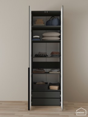 Шкаф с антресолью Linnea MHR-2A-3 2450х800х510 (Графит-М 11.1.25) в Губахе - gubaha.mebel24.online | фото 5
