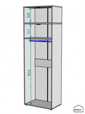 Шкаф с антресолью Linnea MHR-2POA-1 2450х800х510 (Белый-М 11.1.1) в Губахе - gubaha.mebel24.online | фото 3