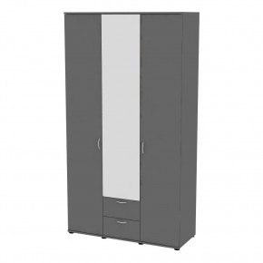 Шкаф с зеркалом Ольга H54_M (Графит) в Губахе - gubaha.mebel24.online | фото
