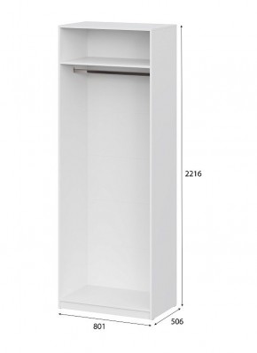 Шкаф ШК-5 (800) Белый текстурный в Губахе - gubaha.mebel24.online | фото 4