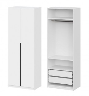 Шкаф ШК-5 + 2 полки + ящики (800) Белый текстурный в Губахе - gubaha.mebel24.online | фото