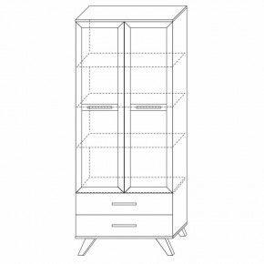 Шкаф-витрина 800 Вега Скандинавия в Губахе - gubaha.mebel24.online | фото 3