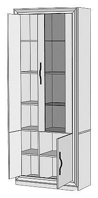 Шкаф-витрина Нобиле ШВтВ-ФСД-ФГК в Губахе - gubaha.mebel24.online | фото