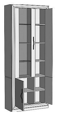 Шкаф-витрина Нобиле ШВтВ-ФСД-ФГК в Губахе - gubaha.mebel24.online | фото 2