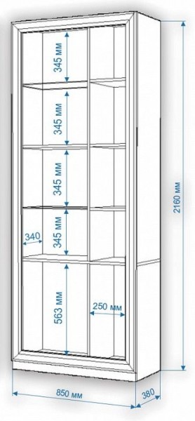 Шкаф-витрина Нобиле ШВтВ-ФСД-ФГК в Губахе - gubaha.mebel24.online | фото 3