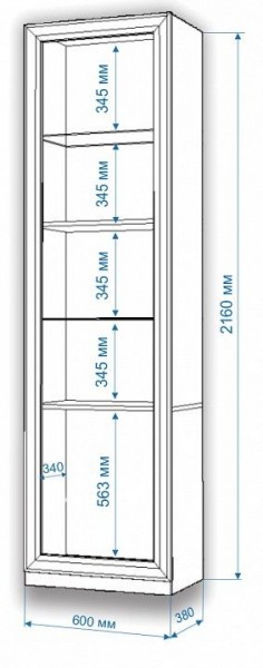 Шкаф-витрина Нобиле ВтВ-ФСД-БЯН в Губахе - gubaha.mebel24.online | фото 3