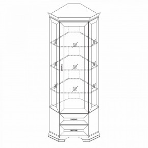 Шкаф-витрина угловой Сиена в Губахе - gubaha.mebel24.online | фото 2