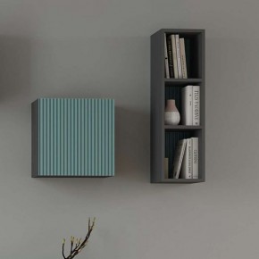 Сириния Куб 2 серый графит/МДФ бриз в Губахе - gubaha.mebel24.online | фото 3