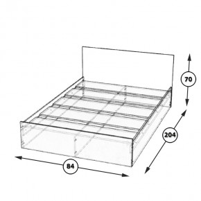 Стандарт Кровать 0800, цвет дуб сонома, ШхГхВ 83,5х203,5х70 см., сп.м. 800х2000 мм., без матраса, основание есть в Губахе - gubaha.mebel24.online | фото 4