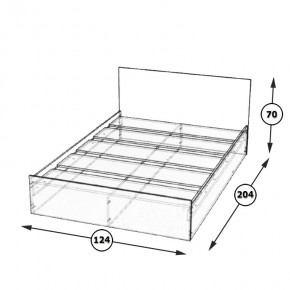 Стандарт Кровать 1200, цвет дуб сонома, ШхГхВ 123,5х203,5х70 см., сп.м. 1200х2000 мм., без матраса, основание есть в Губахе - gubaha.mebel24.online | фото