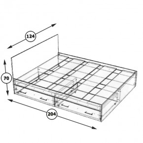 Стандарт Кровать с ящиками 1200, цвет дуб сонома, ШхГхВ 123,5х203,5х70 см., сп.м. 1200х2000 мм., без матраса, основание есть в Губахе - gubaha.mebel24.online | фото 5