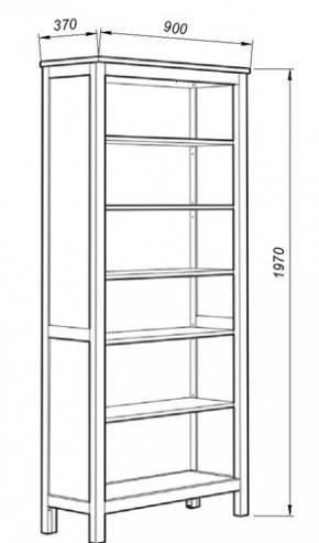 Стеллаж 00 Кантри, массив сосны, цвет белый в Губахе - gubaha.mebel24.online | фото 3