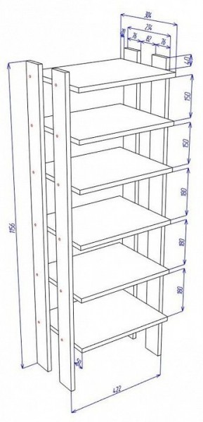 Стеллаж для обуви Cross СТЕЛ1 в Губахе - gubaha.mebel24.online | фото 4