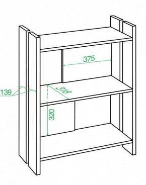 Стеллаж Домино Лайт СТЛ-ОН в Губахе - gubaha.mebel24.online | фото 2