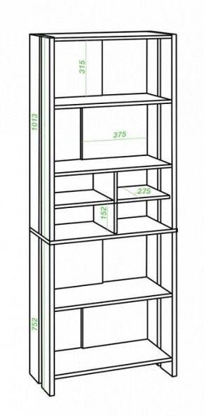 Стеллаж Домино Lite СТЛ-ОВХ в Губахе - gubaha.mebel24.online | фото 2