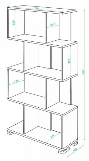 Стеллаж Домино нельсон СЛ-5-4 в Губахе - gubaha.mebel24.online | фото 2