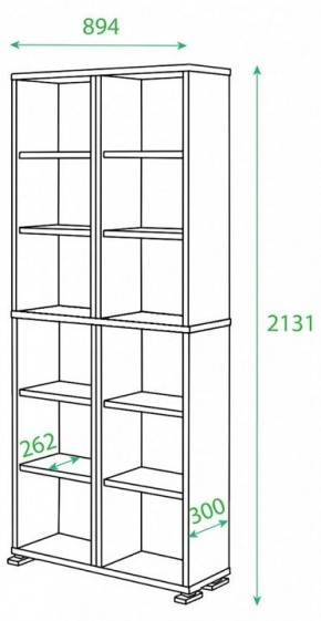 Стеллаж Домино ПУ-30-1 в Губахе - gubaha.mebel24.online | фото 2