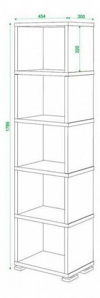 Стеллаж Домино СБ-15/5 в Губахе - gubaha.mebel24.online | фото 2