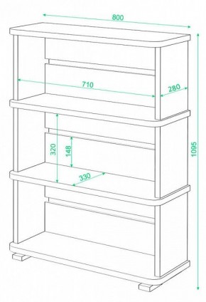 Стеллаж Домино СБ-25/3 в Губахе - gubaha.mebel24.online | фото 3