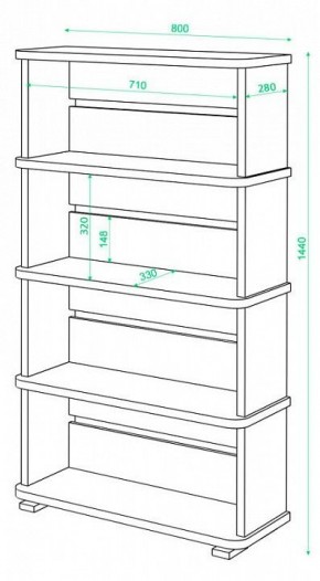 Стеллаж Домино СБ-25/4 в Губахе - gubaha.mebel24.online | фото 2