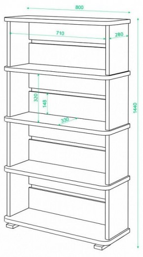 Стеллаж Домино СБ-25/4 в Губахе - gubaha.mebel24.online | фото 2