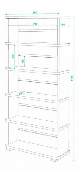 Стеллаж Домино СБ-25/5 в Губахе - gubaha.mebel24.online | фото 2