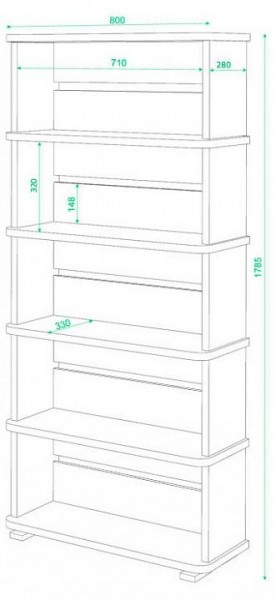 Стеллаж Домино СБ-25/5 в Губахе - gubaha.mebel24.online | фото 2