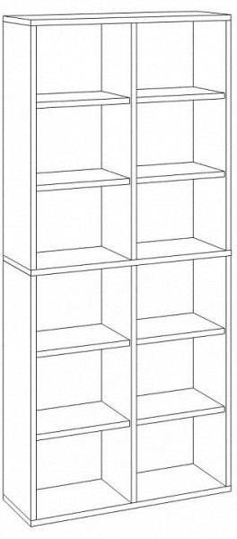 Стеллаж Домино СУ(ш2в2) в Губахе - gubaha.mebel24.online | фото 3