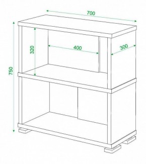 Стеллаж книжный Домино нельсон СБ-10_2 в Губахе - gubaha.mebel24.online | фото 2