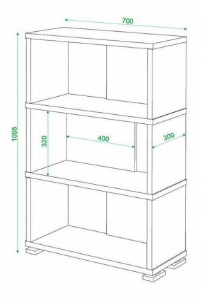 Стеллаж книжный Домино нельсон СБ-10_3 в Губахе - gubaha.mebel24.online | фото 3