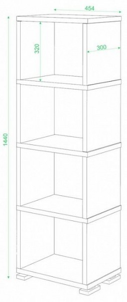 Стеллаж-колонка Домино СБ-15/4 в Губахе - gubaha.mebel24.online | фото 3