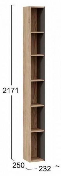 Стеллаж-колонка Порто ТД-393.07.25 в Губахе - gubaha.mebel24.online | фото 3
