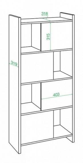 Стеллаж комбинированный Домино Лайт СТЛ-3В в Губахе - gubaha.mebel24.online | фото 2