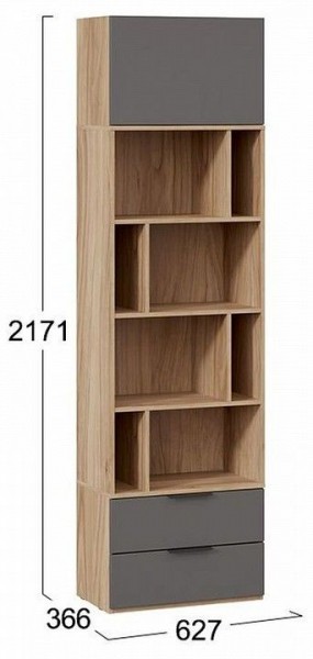Стеллаж комбинированный Порто Исп. 2 ТД-393.07.20 в Губахе - gubaha.mebel24.online | фото 5