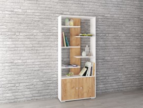 Стеллаж Ромео-4 дуб крафт золотой/белый в Губахе - gubaha.mebel24.online | фото