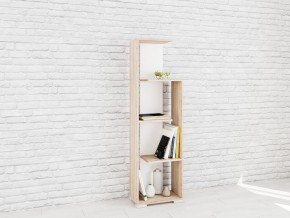 Стеллаж Ромео-6 Дуб сонома/Белый в Губахе - gubaha.mebel24.online | фото