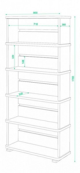 Стеллаж СБ-25/5 в Губахе - gubaha.mebel24.online | фото 2