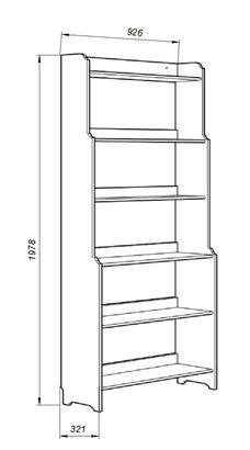 Стеллаж Вествик, массив сосны, цвет белый в Губахе - gubaha.mebel24.online | фото 4