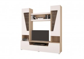 Стенка АНТАЛИЯ 2 (Сонома/Белый софт) в Губахе - gubaha.mebel24.online | фото