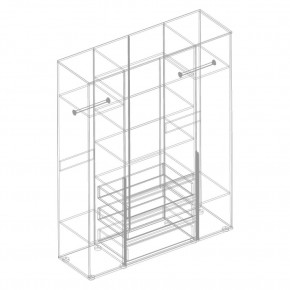 СТИЛ Шкаф 4-ств с 3 ящиками в Губахе - gubaha.mebel24.online | фото 2