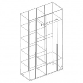 СТИЛ Шкаф 4-ств с зеркалом 1200 в Губахе - gubaha.mebel24.online | фото 2