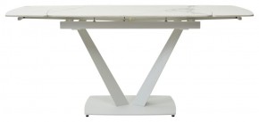 Стол ALATRI 120 GLOSS STATUARIO WHITE SOLID CERAMIC / WHITE, ®DISAUR в Губахе - gubaha.mebel24.online | фото 4