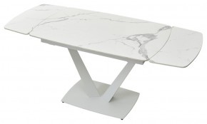 Стол ALATRI 120 GLOSS STATUARIO WHITE SOLID CERAMIC / WHITE, ®DISAUR в Губахе - gubaha.mebel24.online | фото 6