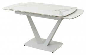 Стол ALATRI 120 GLOSS STATUARIO WHITE SOLID CERAMIC / WHITE, ®DISAUR в Губахе - gubaha.mebel24.online | фото 8