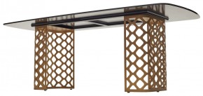 Стол CHIAVARI 220 KL-188 Контрастный мрамор матовый, итальянская керамика / Шампань, ®DISAUR в Губахе - gubaha.mebel24.online | фото 5