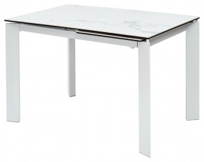 Стол CORNER 120 MATTE STATUARIO Белый мрамор матовый керамика, стекло/ белый каркас, ®DISAUR в Губахе - gubaha.mebel24.online | фото 2