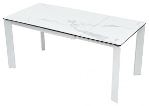 Стол CORNER 120 MATTE STATUARIO Белый мрамор матовый керамика, стекло/ белый каркас, ®DISAUR в Губахе - gubaha.mebel24.online | фото 3